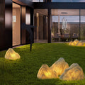 Outdoor waterproof led creative light-up stone lamp - garden lawn decoration, courtyard landscape, solar powered simulated stone light