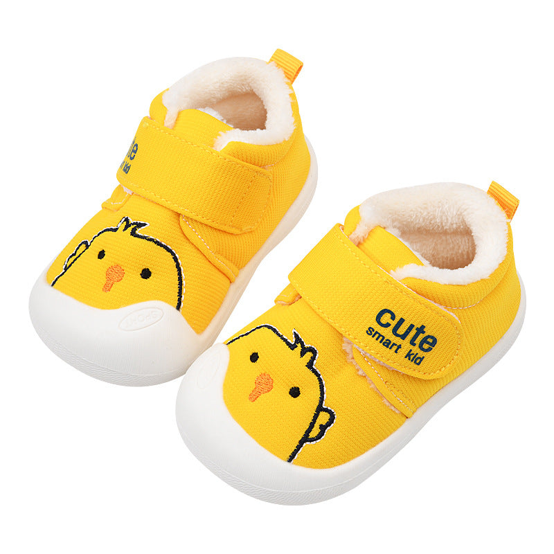 Baby walking shoes for girls, winter infant cotton shoes, toddler soft-soled shoes for 0-1-2 years old, autumn and winter shoes for boys
