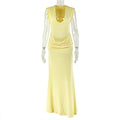European and american style ins cross-border simple silm women's street pleated hip skirt sexy v neck sleeveless elegant dress
