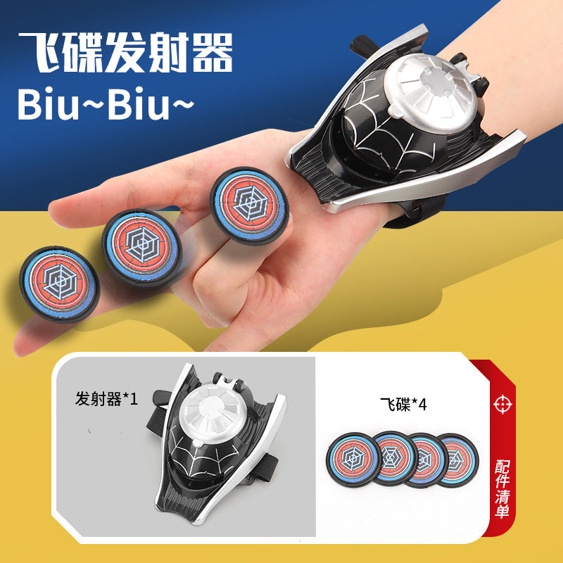 cosplay toy hero spider flying saucer launcher superhero wrist launcher flying disc catapult