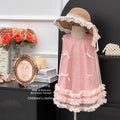 Girls' princess dress -  summer new arrival: stylish tank dress with sequins and bow detail