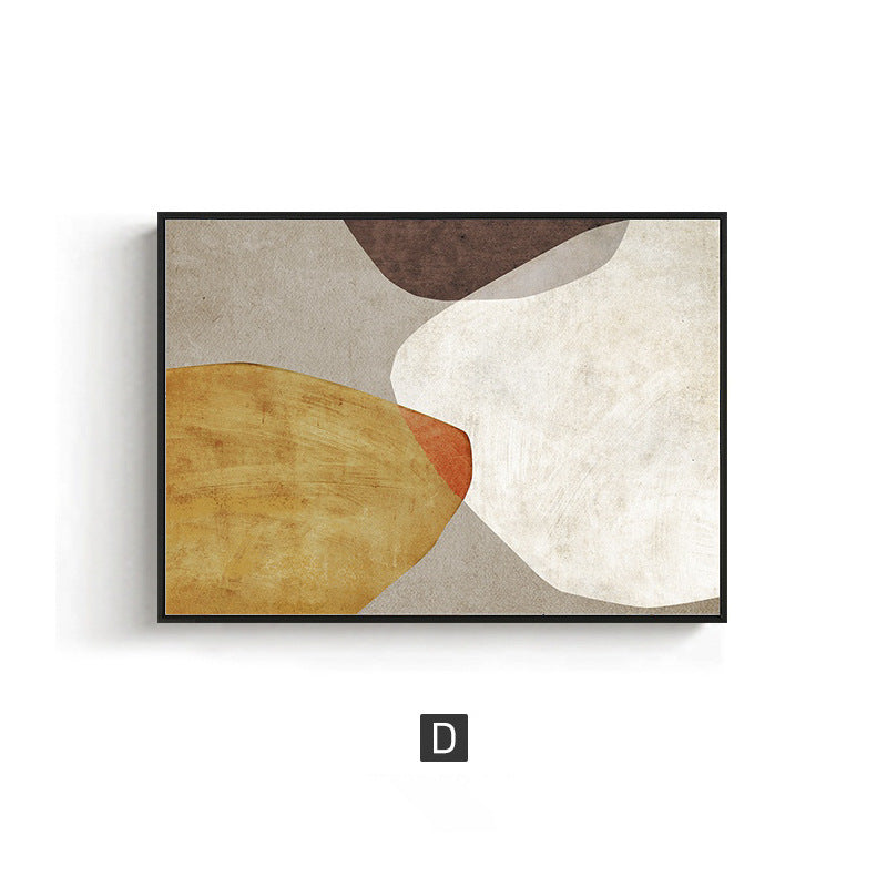 Customized wabi-sandy wind abstract living room meter box decorative painting Nordic wind push-pull electric box hanging painting weak electric box blocking painting