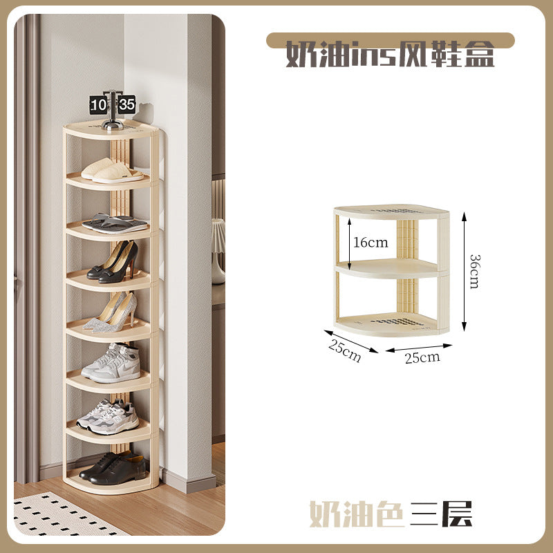 Shoe rack home entrance multi-layer dormitory small rental house shoe rack can be stacked multi-functional storage shoe cabinet