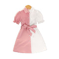 Girls' dress: cross-border bestseller,  summer european & american new fashion color block short sleeve toddler shirt dress