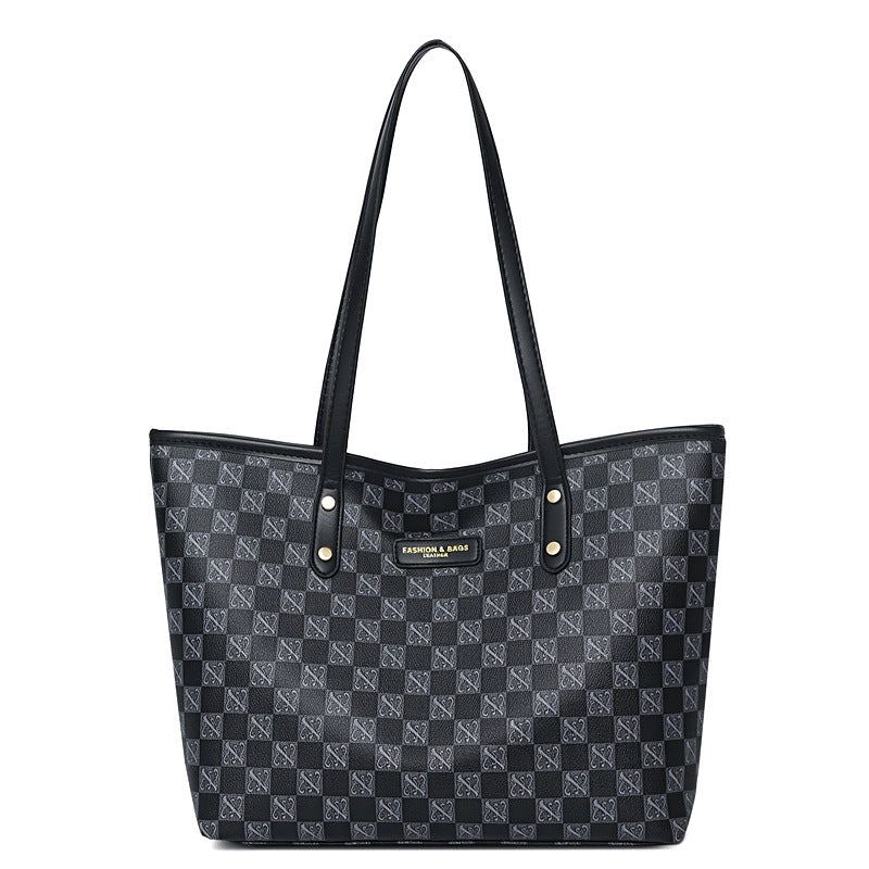 Large capacity women's fashion handbag - versatile tote bag, 2026 new shoulder bag, trendy printed everyday commuter bag