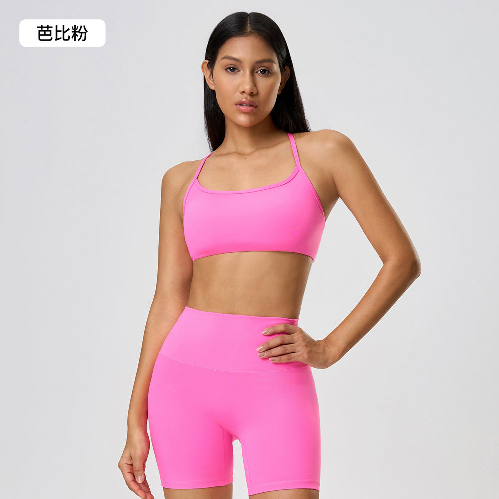 New yoga top: spaghetti strap, beautiful back yoga bra tank top - breathable fitness sports bra for women, summer collection dw399