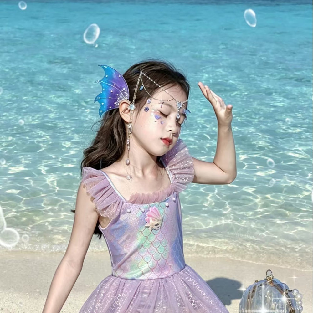 Baby swimsuit girls' fashionable swimsuit  new mermaid princess style symphony swimsuit for children hot spring