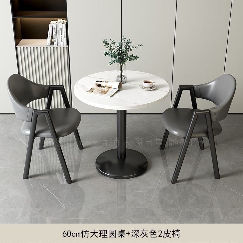 Scandinaviancasualcasual small apartment reception negotiation table milk tea coffee shop table and chair combination modern dining chair small coffee table