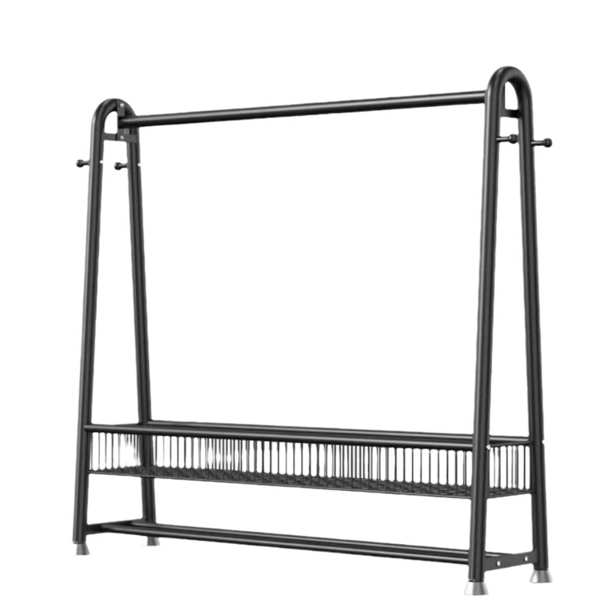 Simple coat rack Floor-to-ceiling indoor thickened clothes rack Household bedroom clothes storage rack Movable drying rack