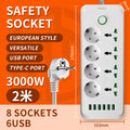 European power strip, european standard wiring, russian, german, korean round european standard switch, for home socket, multiple usb