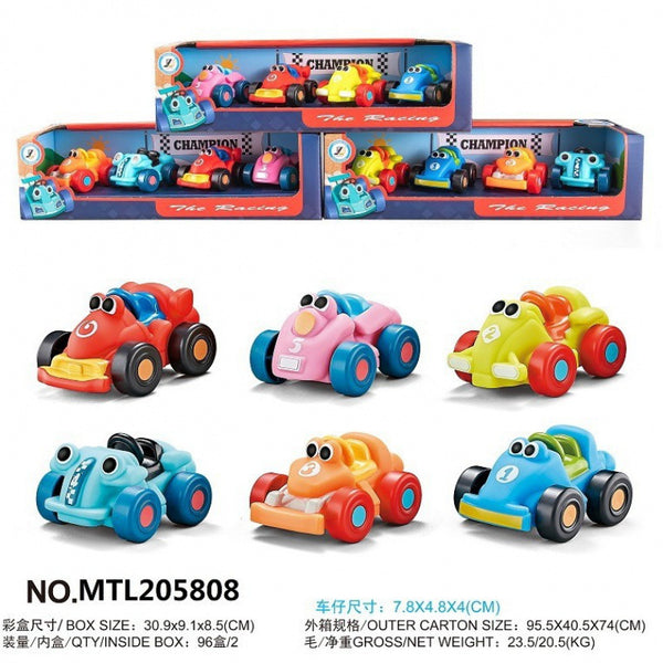 Cross-border export  children's toy car cartoon animal vinyl scooter soft rubber drop-resistant baby car
