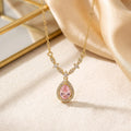 Popular easiest for match inlaid zirconium smart water drop necklace accessible luxury niche jewelry for women high-end non-fading clavicle chain