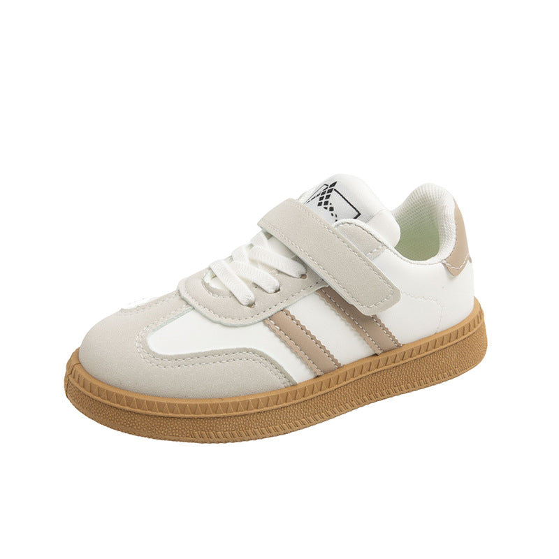 Children's sports shoes 2025 spring and autumn new boys versatile non-slip breathable student board shoes children's soft-soled German training shoes