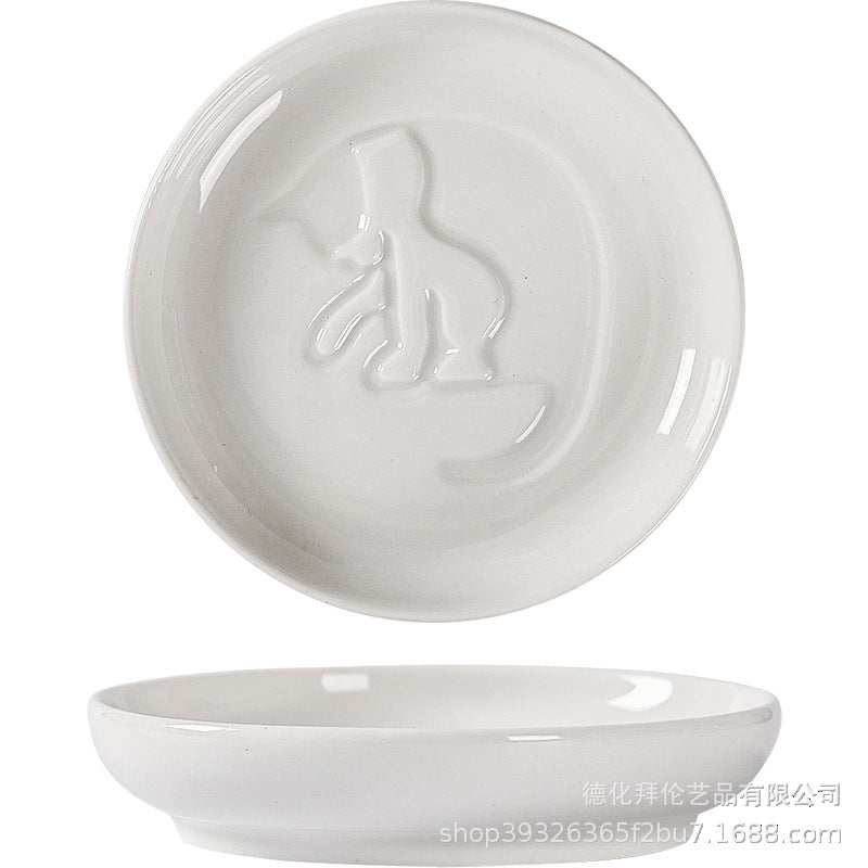 Ceramic animal flavor dish xiaodiefor homecreative sauce dish small soy sauce dish cute ketchup dish manufacturer wholesale