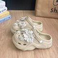 E\va flower new arrival super popular clogs for women 2025 summer casual internet celebrity same style thickened bottom women's shoes non-slip
