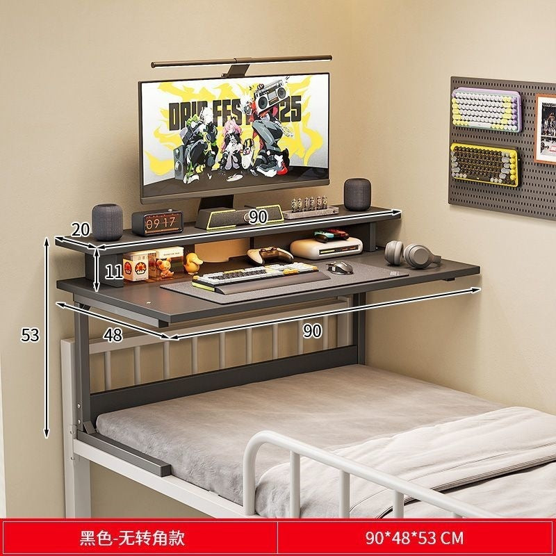 Bed computer desk desktop bunk bed study desk lazy handy gadget dormitory e-sports table suspended corner table assembly