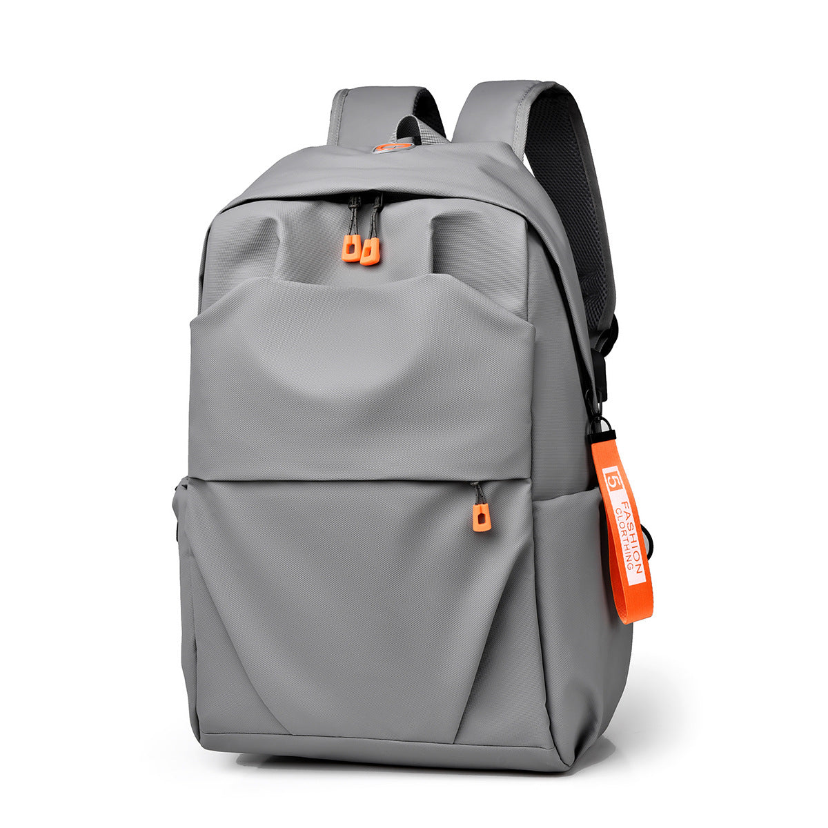Processing custom men's backpack large capacity solid color simple business travel computer backpack junior high school college students