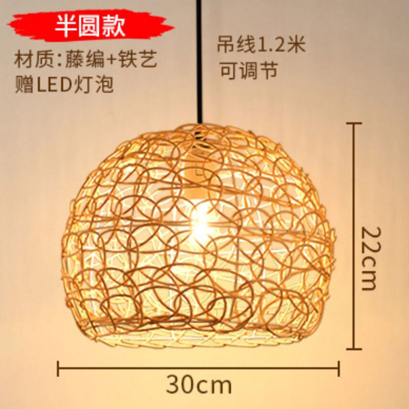 Japanese chandelier restaurant light tatami light new Chinese bamboo lamp zen light tea room light Chinese style bamboo art lighting