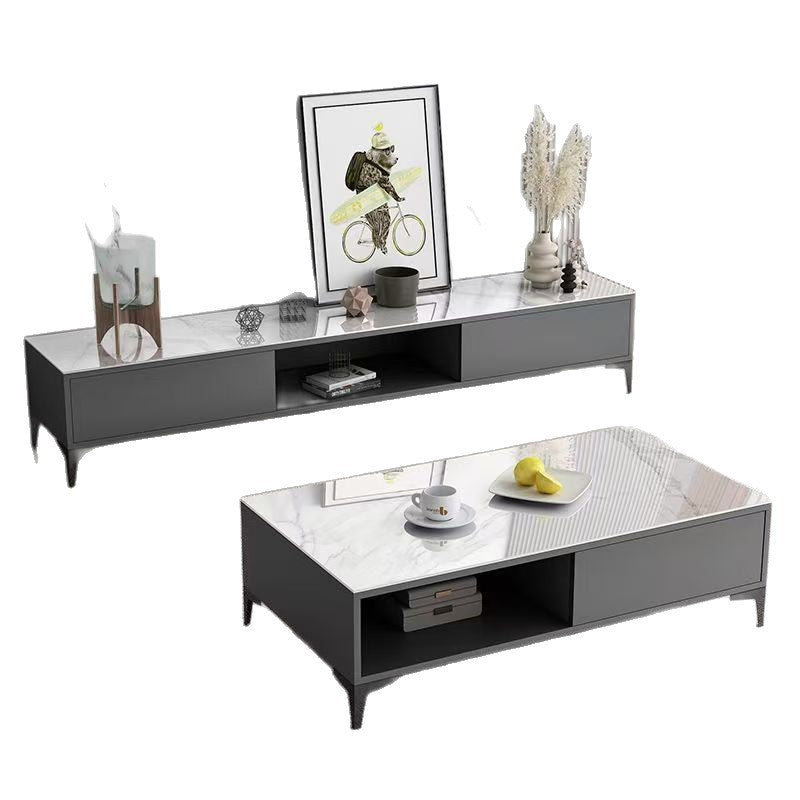 Tv cabinet living room 2025new arrival floor-standing for home storage cabinet all-in-one small apartment tv cabinet coffee table