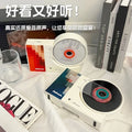 Wall-mounted cd player - retro audiophile grade, high-fidelity audio, desktop player with bluetooth, integrated cd player and speaker system