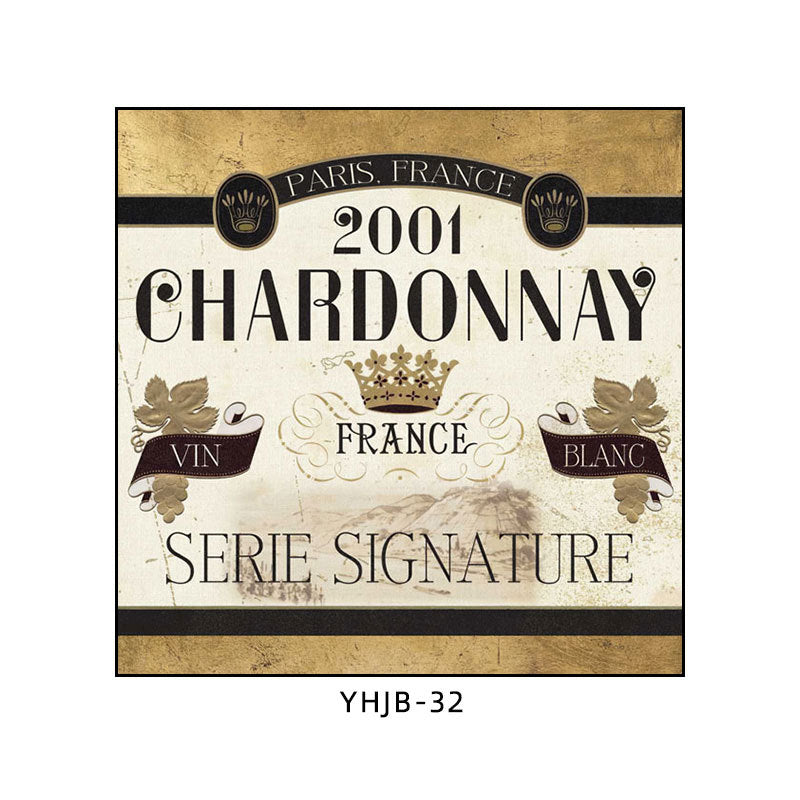 American bar decorative painting retro industrial style creative KTV box red wine glass hanging painting nostalgic wine mural