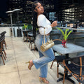 European and american style women's casual jeans - new  cross-border women's fashion streetwear trendy washed monkey straight-leg jeans