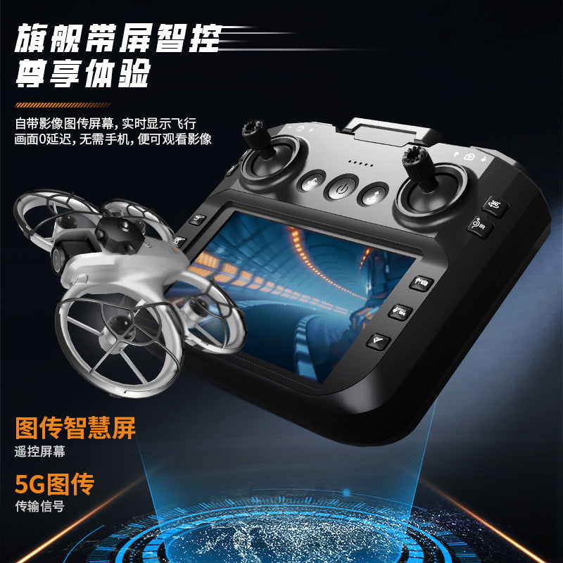 z4 drone 4.3inch - large screen remote control, brushless motor, optical flow positioning, hd dual lens, intelligent obstacle avoidance remote control aircraft