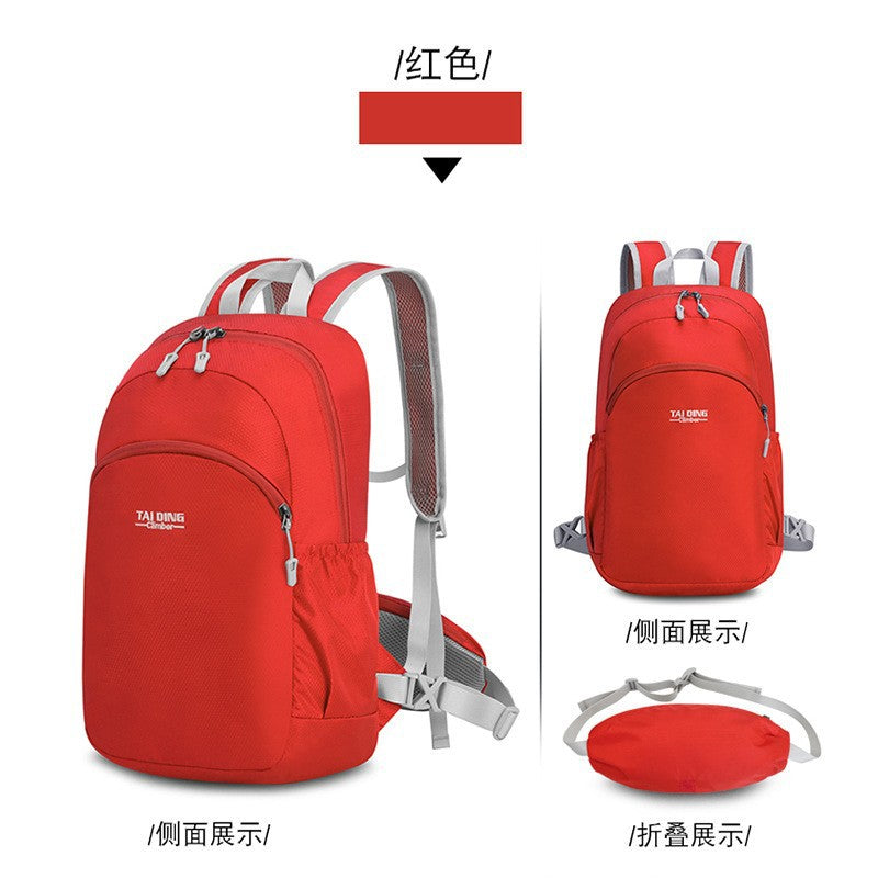 New backpack, portable female mountaineering outdoor sports travel bag, cycling large-capacity folding set, fanny pack.