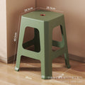 Living room dining table stool thickened plastic for home adult stackable high stool housewarming new home wedding red stool
