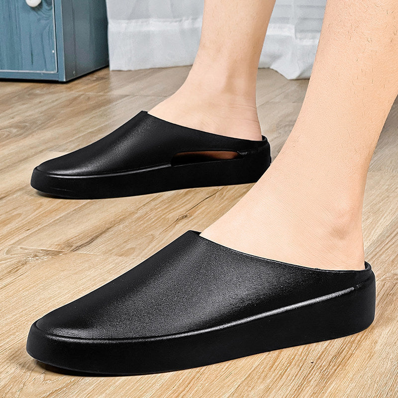 Cross-border slippers men's summer 2024 new versatile trend outer wear couple beach indoor one-word slippers wholesale