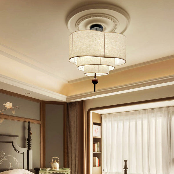 [Strict selection] Medieval wabi-sabi wind bedroom light 2024 led ceiling light retro living room dining room book room light