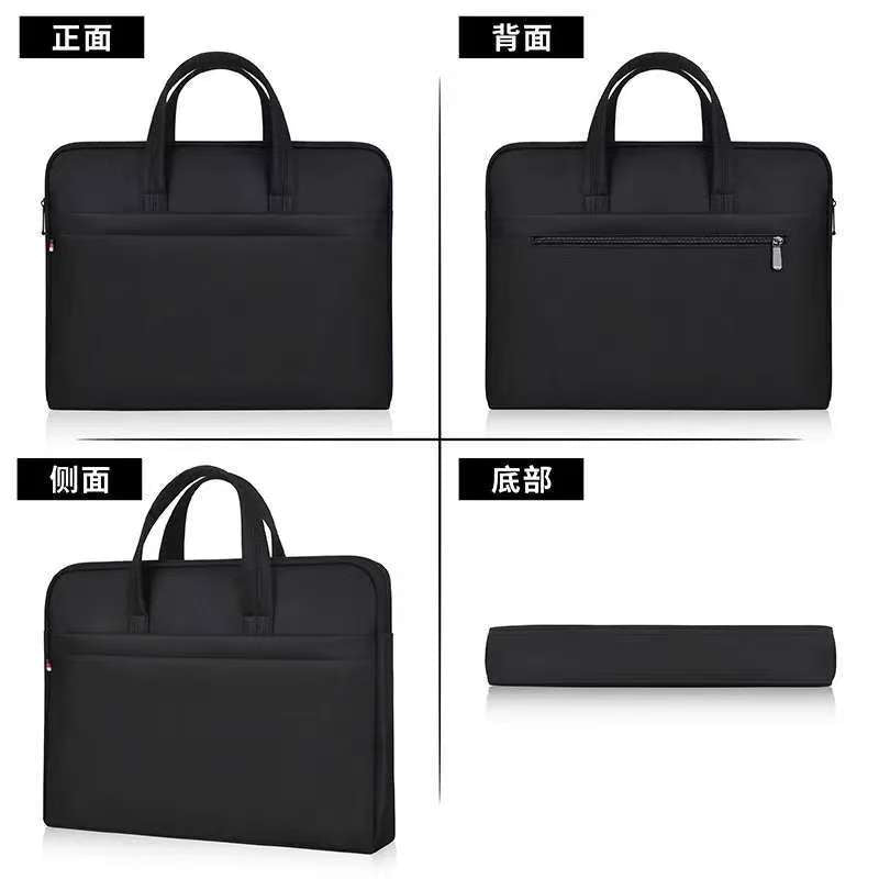 Oukeqi satchel business large-capacity document bag oxford cloth waterproof information bag conference briefcase printed logo