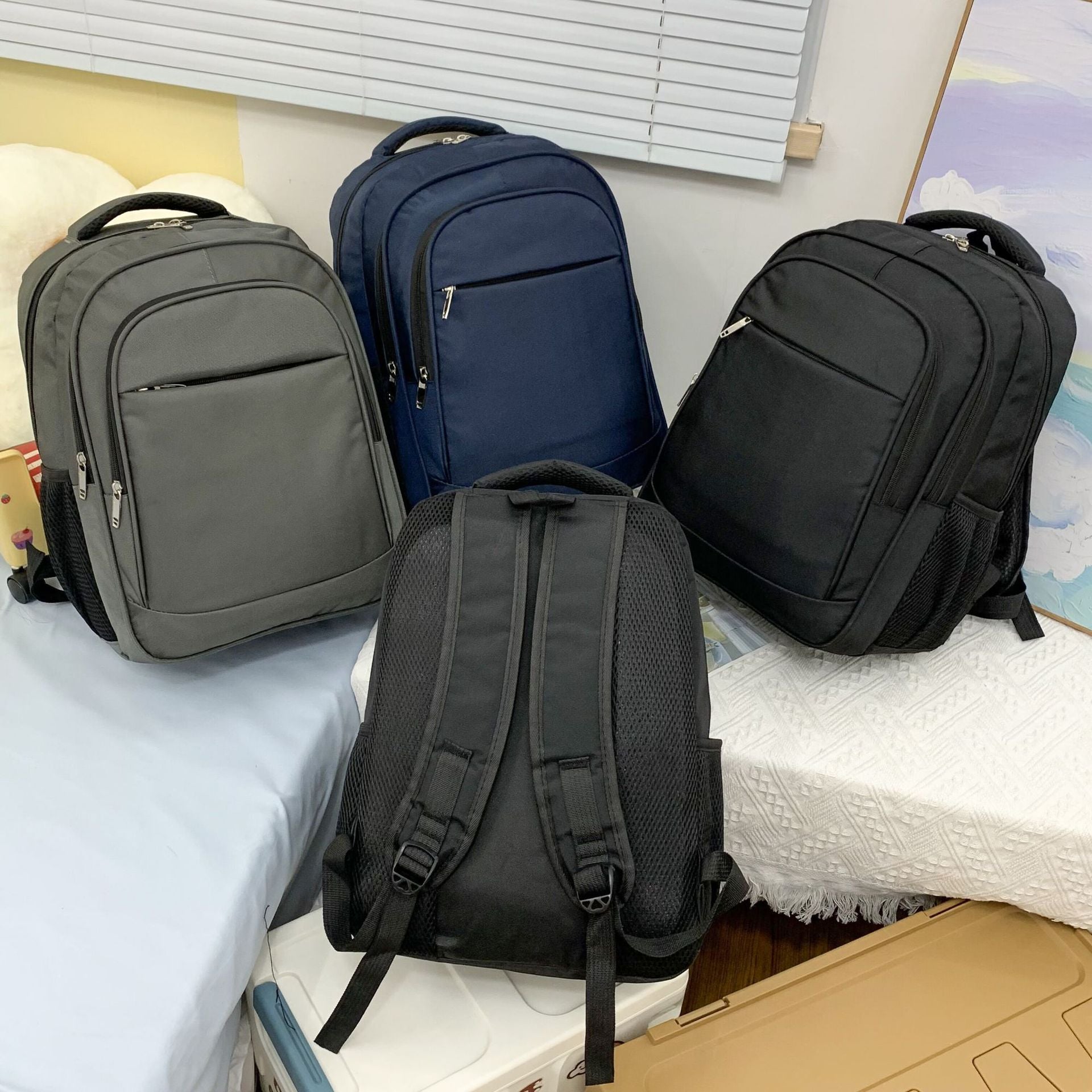 Cross-border backpack men's casual backpack outdoor travel bag computer bag middle and high school student schoolbag custom printed logo bag