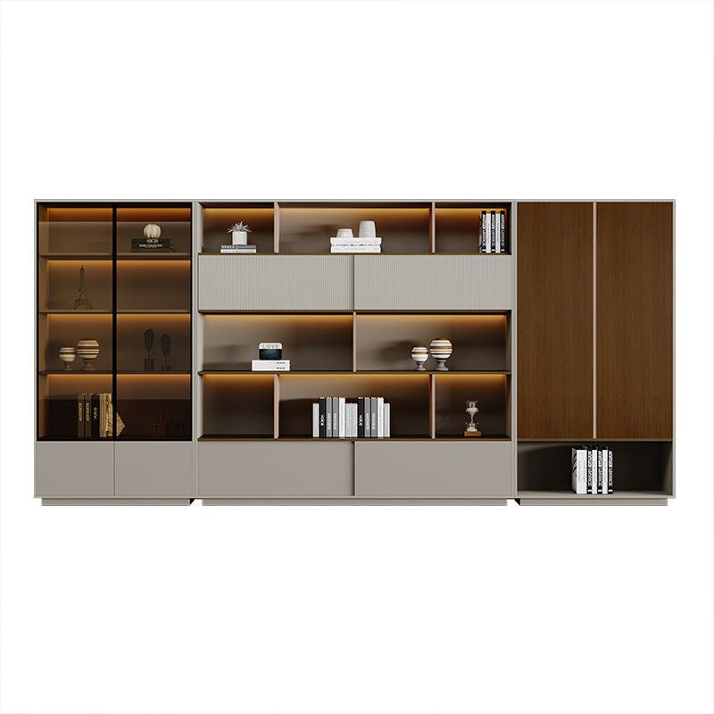 Retro file cabinet, office wall-mounted storage cabinet, storage cabinet, luxury boss background cabinet, bookcase floor