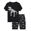 Glow-in-the-dark foreign trade cross-border children's clothing and home wear supply   classic dinosaur short-sleeved shorts suit