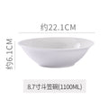 Minimalist pure white ceramic dinnerware set - ideal for restaurants, hotels, and home use. includes plates, rice bowls, soup bowls, and fruit/salad plating dishes