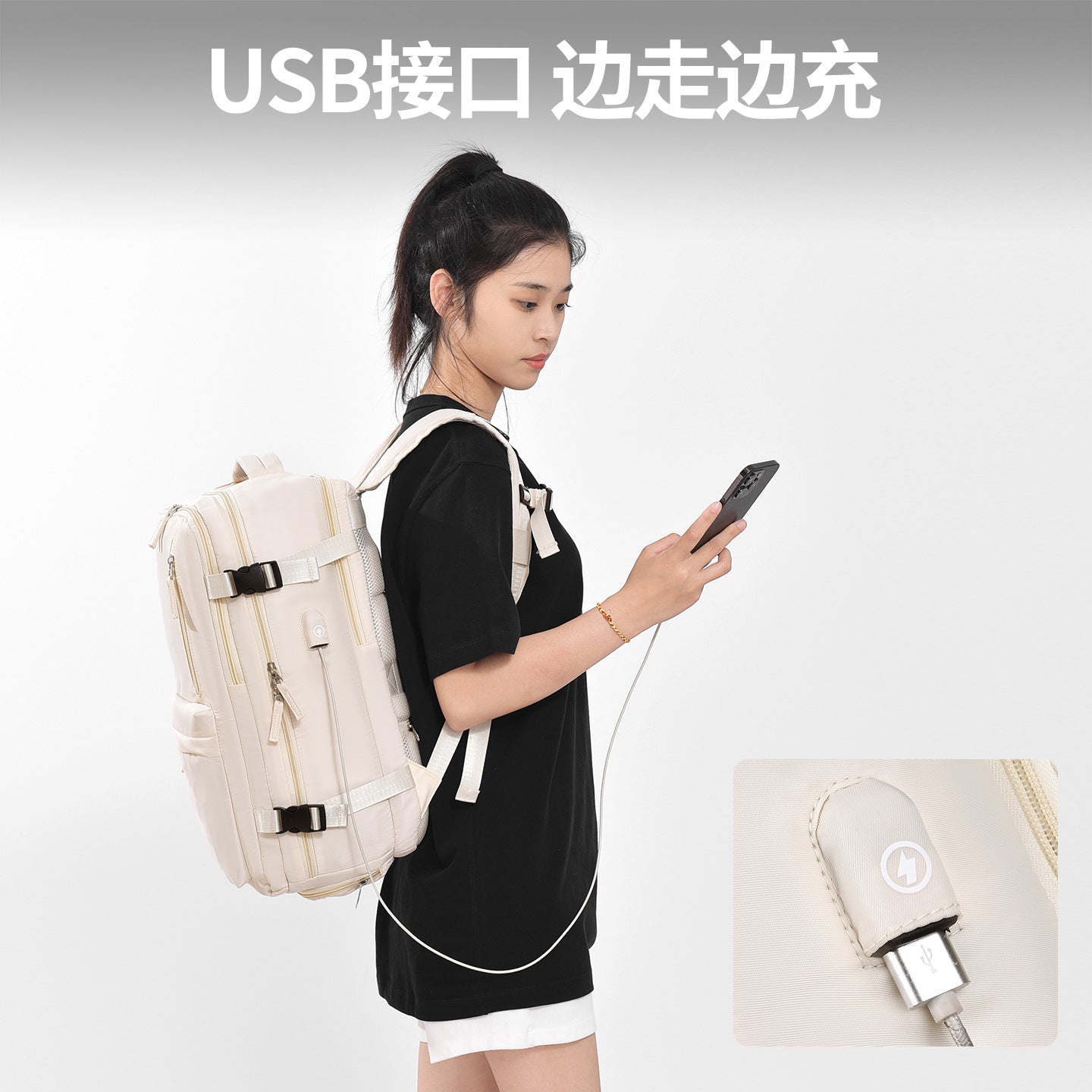 Cross-border travel backpack 2025 large capacity multi-purpose box leisure backpack USB interface business travel bag