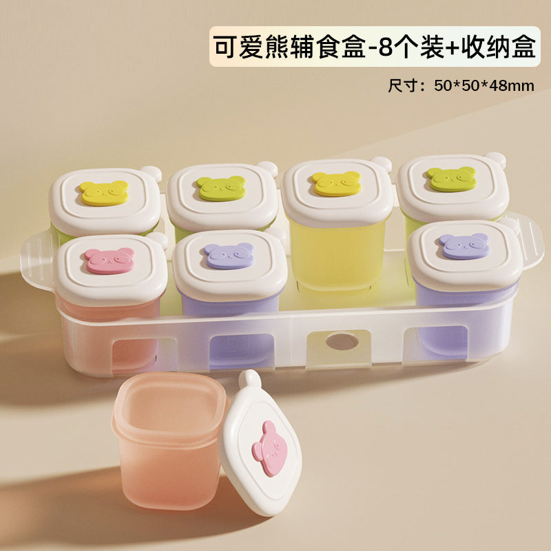 Complementary food frozen grid, baby complementary food box, separate storage, separate packaging, meat puree soup, baby silicone complementary food mold