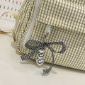 Spring outing high-looking plaid school bag for female junior high school students k-style ins style forest style easiest for match campus simple girl style double