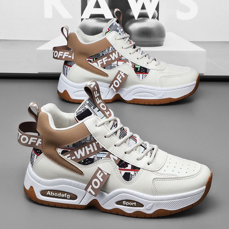 2025 new spring men's chunky sneakers: trendy, breathable, and height-boosting athletic shoes for a stylish and comfortable look
