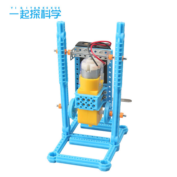 Science and technology small production biped robot DIY children's fun toys, children's handmade scientific experimental model wholesale