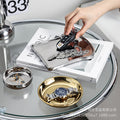 Inscasual silver-plated jewelry ceramic storage tray model room electroplated silver creative desktop ceramic ornaments plate