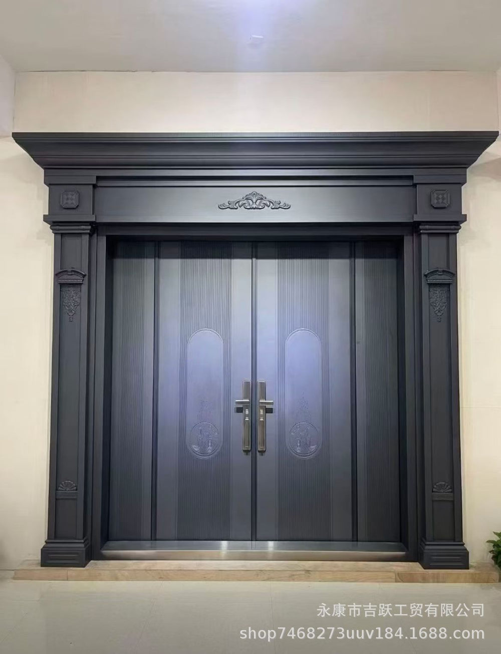 Zinc alloy door casual rural self-built house villa door grade a double door entrance door anti-theft door cast aluminum door