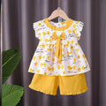 Girls' summer activewear set -  new collection: stylish two-piece short-sleeve outfit for kids, trendy baby clothes