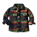 Japanese and korean style children's shirts - new export collection: kids' shirts, turn-down collar, boys' plaid long-sleeve flannel shirt