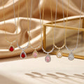 Popular easiest for match inlaid zirconium smart water drop necklace accessible luxury niche jewelry for women high-end non-fading clavicle chain