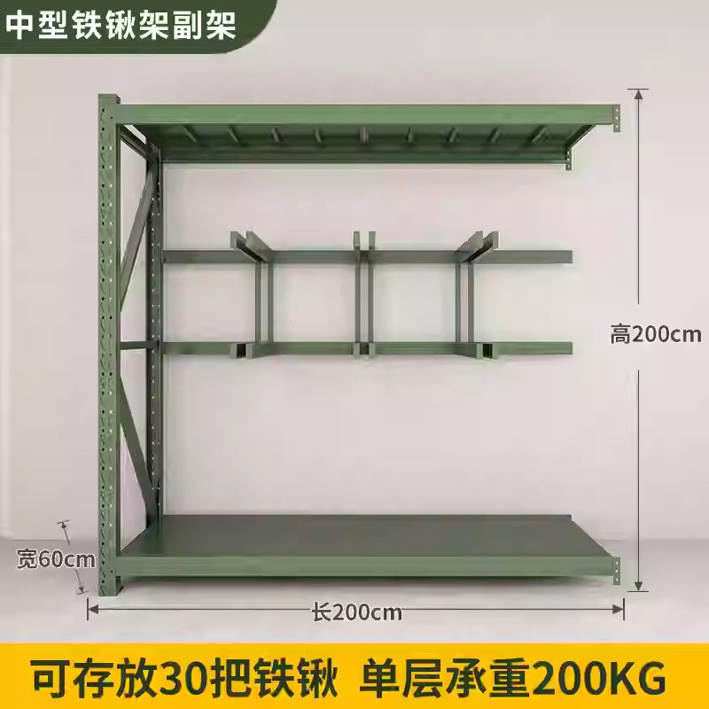 Army green shield, shovel, iron pick, material, barracks, security, combat readiness, warehouse, armed forces equipment, thickened storage shelves