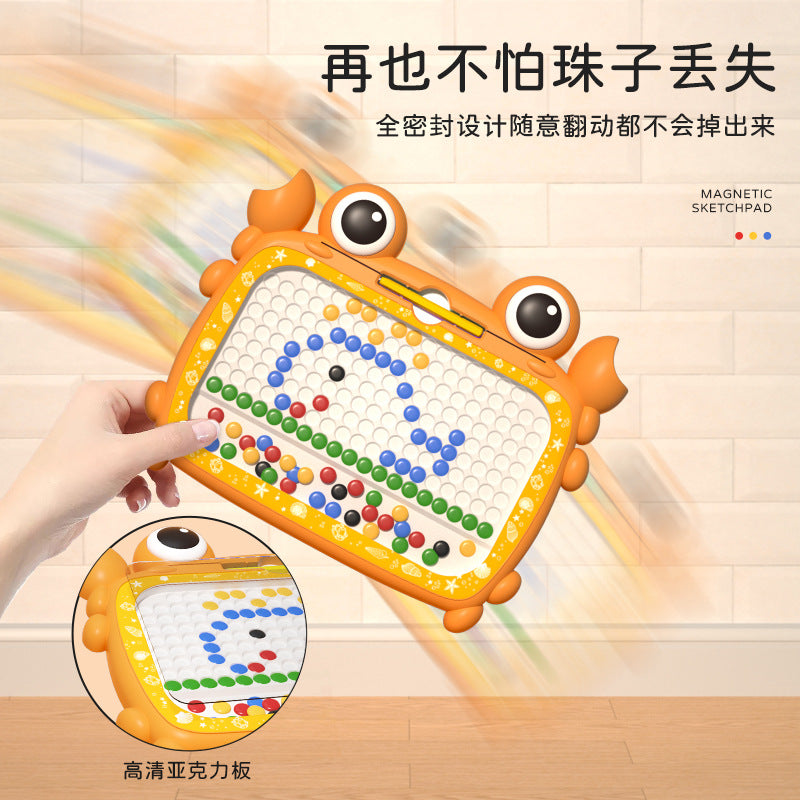 children's crab magnetic pen drawing board baby infant early education magnetic puzzle drawing board toddler magnetic suction