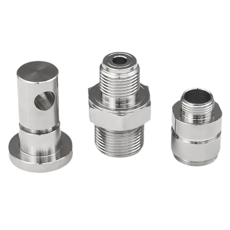 Stainless steel machining parts processing Stainless steel pipe fitting processing Automatic lathe Precision parts Machining
