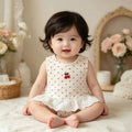 Baby girl's lightweight princess dress summer romper cute bodysuit dress full month & 100-day celebration outfit